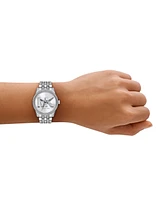 Michael Kors Women's Bryant Chronograph Silver-Tone Stainless Steel Watch, 35mm