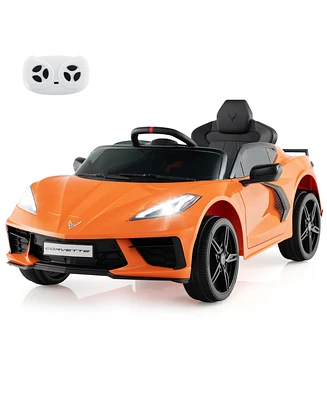 12V Kids Ride-On Car – Remote Control, Led Lights, Sounds, Orange