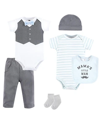 Hudson Baby Boys Cotton Layette Set, Mamas Man, 0-3 Months