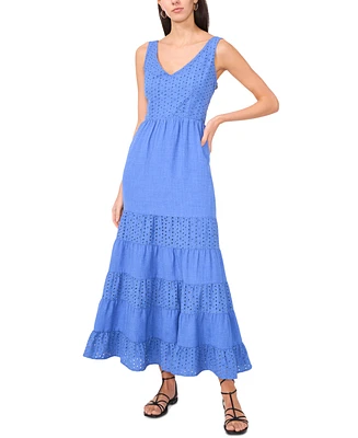 Vince Camuto Women's Tiered Eyelet Maxi Dress