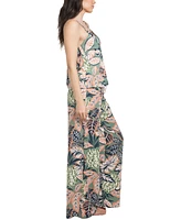 Midnight Bakery Women's Floral Cami Pant Lounge Set