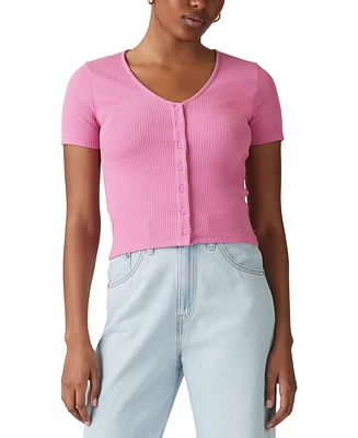 Levi's Women's Muse Short-Sleeve Button-Front Top
