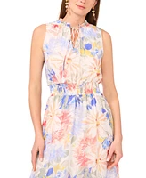Vince Camuto Women's Floral-Print Sleeveless Tiered Maxi Dress