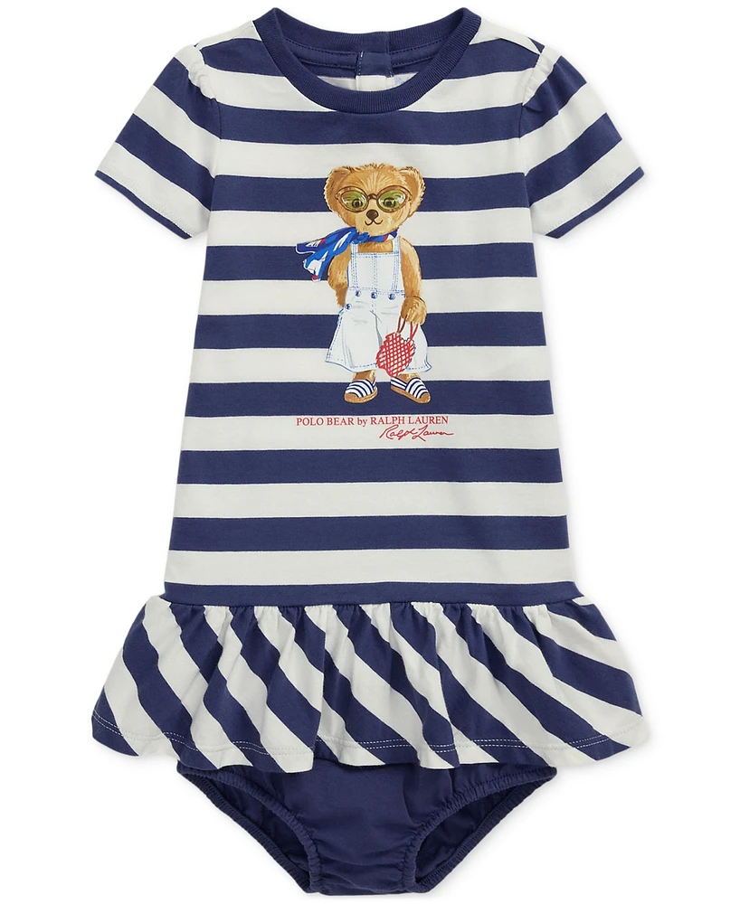 Polo Ralph Lauren Baby Girl Striped Bear Dress