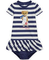 Polo Ralph Lauren Baby Girl Striped Bear Dress