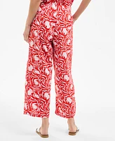Style & Co Women's Printed Cotton Gauze Cropped Pull-On Pants, Exclusively at Macy's