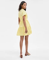 Hugo Women's Cotton Short-Sleeve Fit & Flare Dress