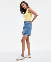 Hugo Women's Cotton Frayed Denim Miniskirt