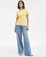 Hugo Women's Cotton Short-Sleeve Crewneck Logo Tee