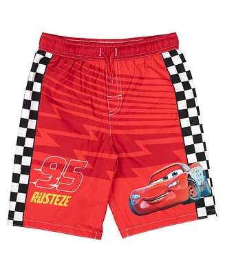 Cars Boys Pixar Lightning McQueen Swim Trunks Bathing Suit