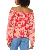 Vince Camuto Women's Floral-Print Off-The-Shoulder Top
