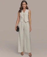 Donna Karan New York Women's Pinstriped Vest, Regular & Petite