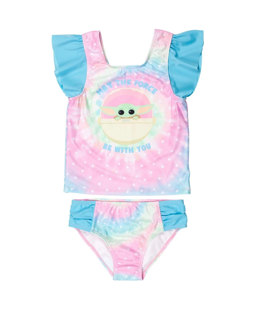 Star Wars Girls Yoda Pullover Tankini Top and Bikini Bottom Swim Set