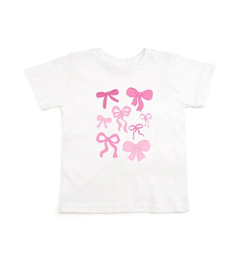 Sweet Wink Toddler Girls Coquette Bow Doodle Short Sleeve T-Shirt