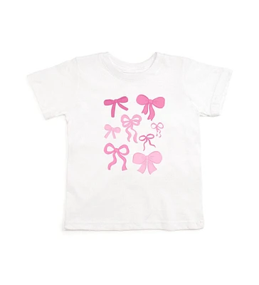 Sweet Wink Toddler Girls Coquette Bow Doodle Short Sleeve T-Shirt