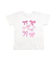 Sweet Wink Toddler Girls Coquette Bow Doodle Short Sleeve T-Shirt