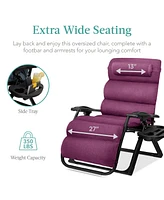Best Choice Products Oversized Zero Gravity Chair, Folding Recliner w/ Removable Cushion