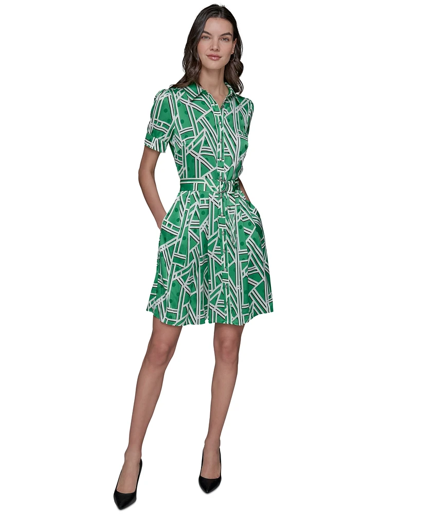 Karl Lagerfeld Paris Women's Printed Shirtdress
