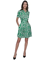 Karl Lagerfeld Paris Women's Printed Shirtdress