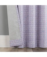 Generation Sylo Contrast Slub Magnetic Closure 100% Blackout Rod Pocket Curtain Panel
