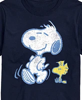 Airwaves Men's Peanuts Snoopy Woodstock Short Sleeve T-Shirt