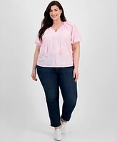 Style & Co Plus Applique Top, Exclusively at Macy's