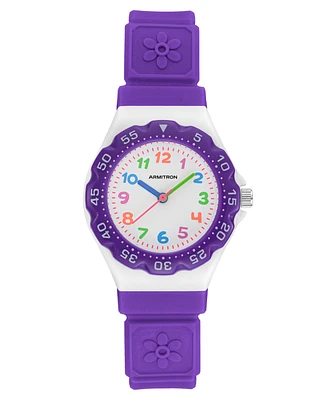 Armitron Kid's Quartz Petal Pop Purple Resin Watch, 32mm