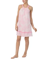 Ellen Tracy Women's Printed Sleeveless Halter Chemise