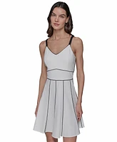 Karl Lagerfeld Paris Women's Tipped Tennis Dress