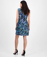Connected Women's Floral-Print Fit & Flare Dress