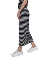 Karl Lagerfeld Paris Women's Striped Midi Skirt