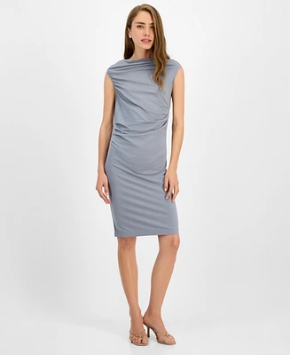 Boss Orange Women's Draped Asymmetric-Neck Dress