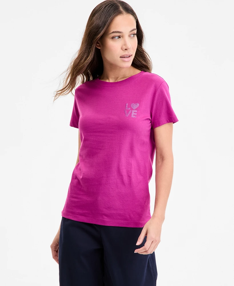 Boss Orange Women's Cotton Embellished-Graphic T-Shirt