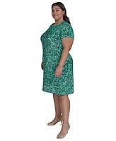 Tommy Hilfiger Plus Tidal Flower Short-Sleeve Dress