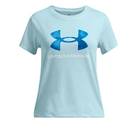 Under Armour Big Girls Logo Print Fill Graphic T-Shirt