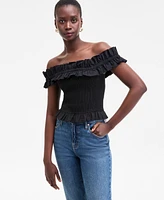 On 34th Women's Off-The-Shoulder Smocked Top, Exclusively at Macy's