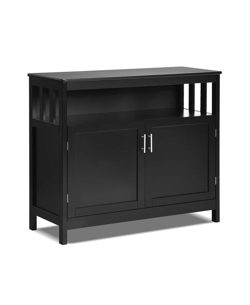 Kitchen Buffet Server Sideboard Storage Cabinet with 2 Doors and Shelf