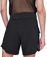 Karl Lagerfeld Paris Women's Mesh-Trim Cargo Shorts