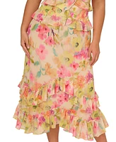 Aidan by Adrianna Papell Plus Ruffle-Trim Sleeveless Dress