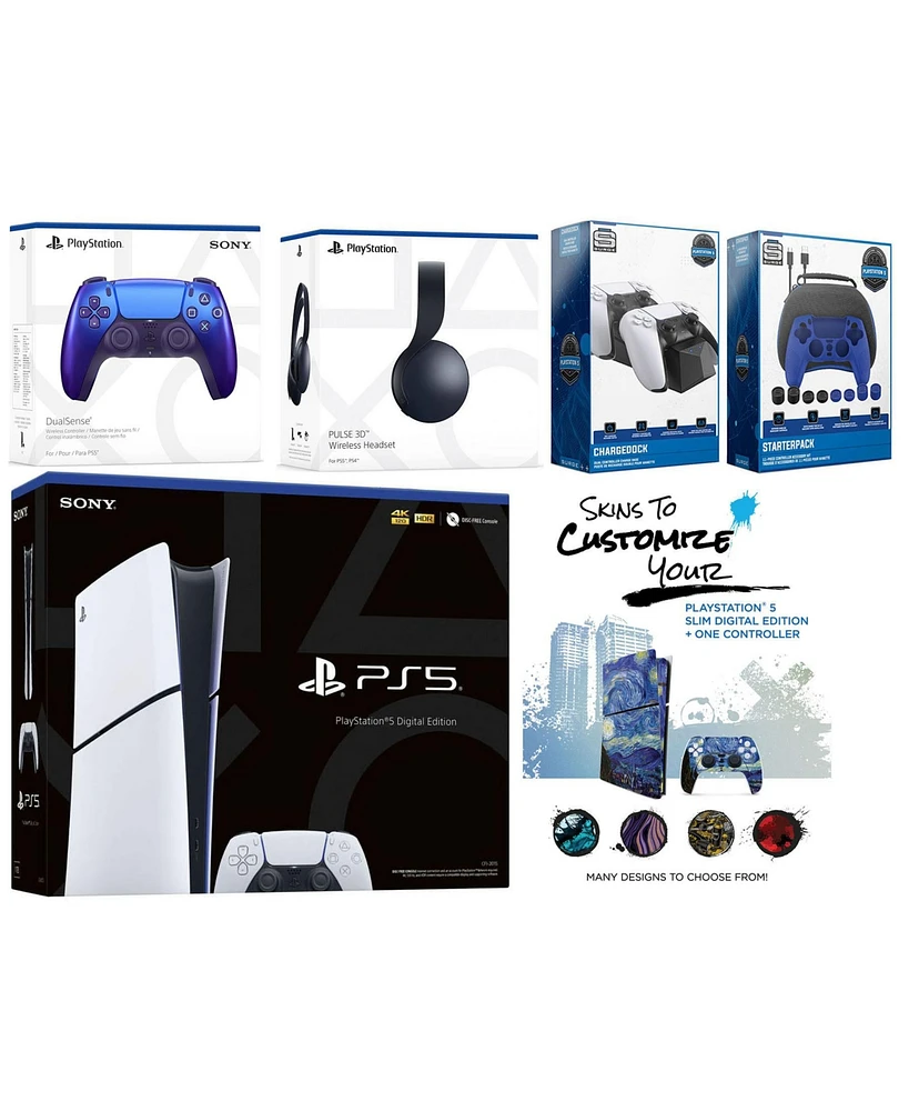 Sony Playstation 5 Slim Digital with Black Pulse Headset, Extra