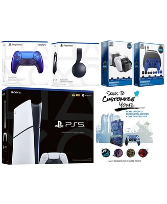 Sony Playstation 5 Slim Digital with Black Pulse Headset, Extra