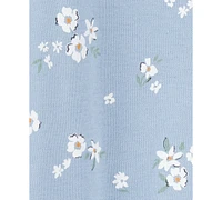 Carter's Baby Girls Floral 2-Way-Zip Cotton Sleep & Play Footed Coverall