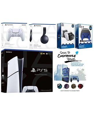 Sony Playstation 5 Slim Digital with Black Pulse Headset, Extra