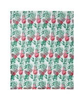 Kate Aurora Holiday Living Holly Pines Christmas Tree & Oraments Accent Throw Blanket