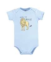 Hudson Baby Boys Cotton Bodysuits Safari World, Preemie