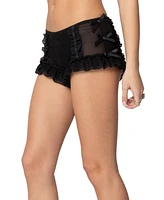 Edikted Women's Knox Ruffle Micro Shorts