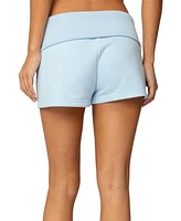 Edikted Women's Super Fold Over Sweat Shorts