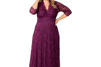 Kiyonna Plus Maria Lace Evening Gown