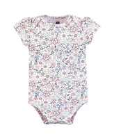 Hudson Baby Girls Cotton Bodysuits, So Pretty Flower, Preemie