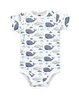 Hudson Baby Boys Cotton Bodysuits, Sea Friends, Preemie